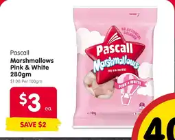 Spar Pascall Marshmallows Pink & White offer