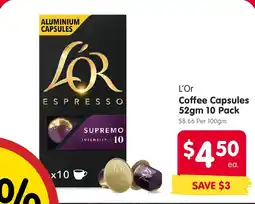 Spar L'Or Coffee Capsules offer