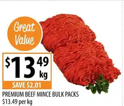 Supabarn Premium beef mince bulk packs offer