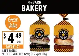 Supabarn ABE'S BAGELS offer