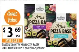 Supabarn SIMSON'S PANTRY MINI PIZZA BASES offer