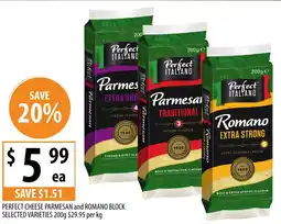 Supabarn Perfect cheese parmesan and romano block selected offer
