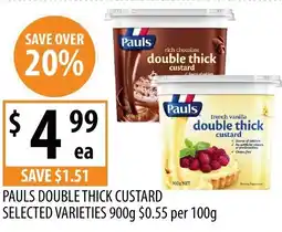 Supabarn PAULS DOUBLE THICK CUSTARD offer