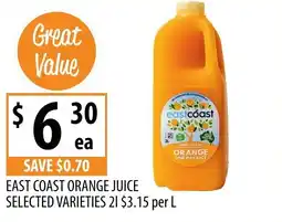 Supabarn East coast orange juice offer