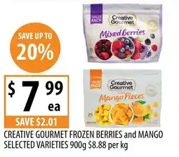 Supabarn Creative gourmet frozen berries and mango offer