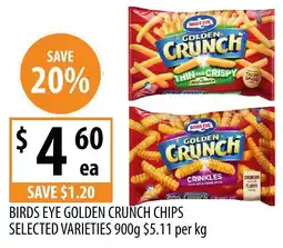 Supabarn BIRDS EYE GOLDEN CRUNCH CHIPS offer