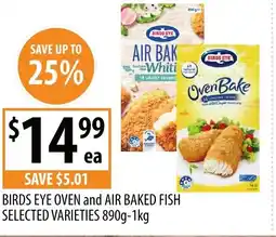 Supabarn BIRDS EYE OVEN and AIR BAKED FISH offer