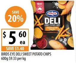 Supabarn BIRDS EYE DELI SWEET POTATO CHIPS offer