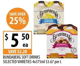 Supabarn Bundaberg soft drinks offer