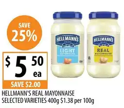 Hellmann's real mayonnaise