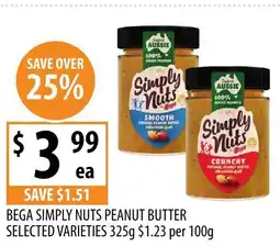 Supabarn Bega simply nuts peanut butter offer