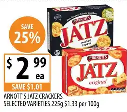 Supabarn Arnott's jatz crackers offer