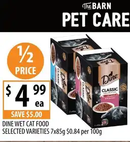 Supabarn Dine wet cat food offer