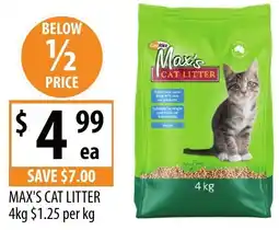Supabarn Max's cat litter offer