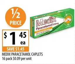 Supabarn Medix paracetamol caplets offer