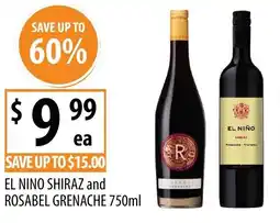 Supabarn El nino shiraz and rosabel grenache offer