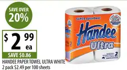 Supabarn Handee paper towel ultra white offer