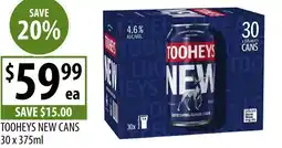 Supabarn Tooheys new cans offer