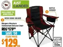 Anaconda Ringers Western Statesman Deluxe Chair offer