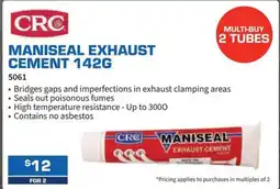 Burson Auto Parts Maniseal exhaust cement offer