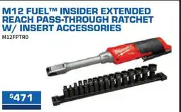 Burson Auto Parts M12 fuel™ insider extended reach pass-through ratchet w/ insert accessories offer