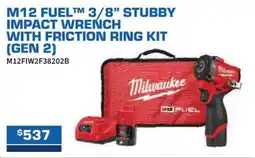 Burson Auto Parts M12 fuel™m 3/8" stubby impact wrench with friction ring kit (gen 2) offer