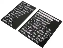 SuperCheap Auto ToolPRO 30 Pce Magnetic Tool Box Drawer Labels offer