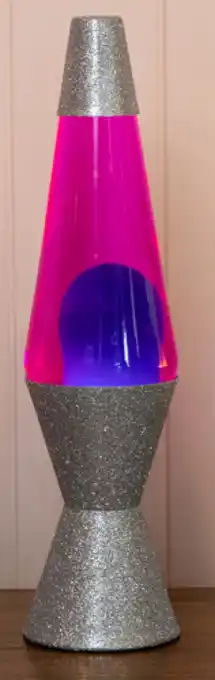 Lava lamp - silver glitter