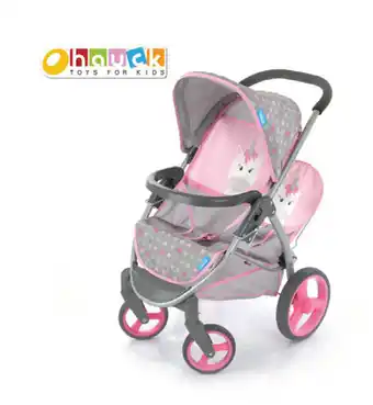 Mr Toys Hauck malibu duo unicorn heart two seater pram offer