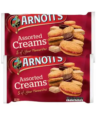 Drakes Arnott's biscuits assorted creams 500g offer
