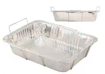 Foil rectangular roasting tray with handles 46cmx34cmx8cm