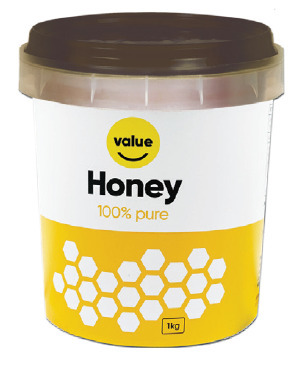 Value 100% pure honey 1kg