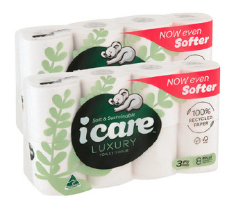 Drakes Icare 100% recycled toilet tissue 8 pack offer