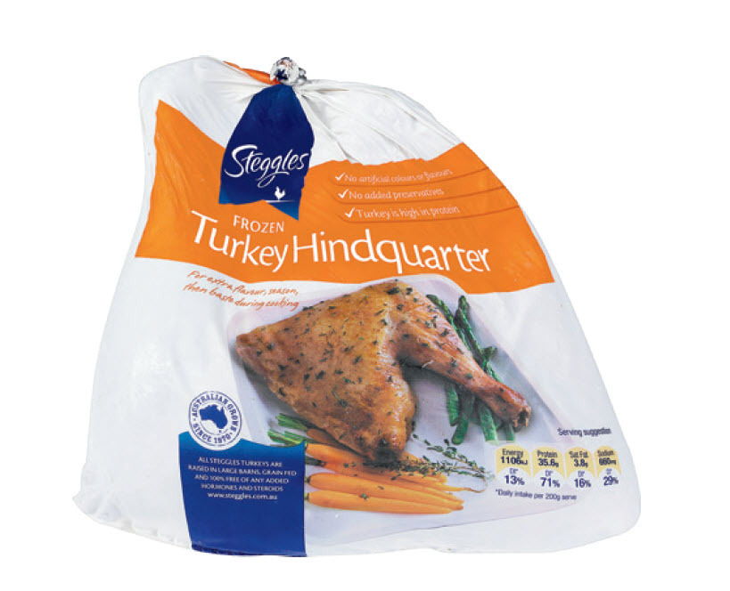 Steggles frozen turkey hindquarter 1.45kg offer at Drakes