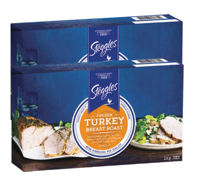 Steggles frozen turkey breast roast 1kg offer at Drakes