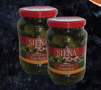 Siena gherkines crunchy dill or sweet & sour 680g