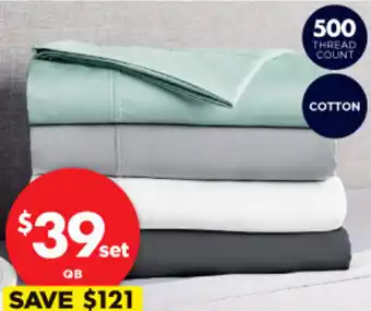 Spotlight Fresh Cotton 500 Thread Count Cotton Sheet Sets offer