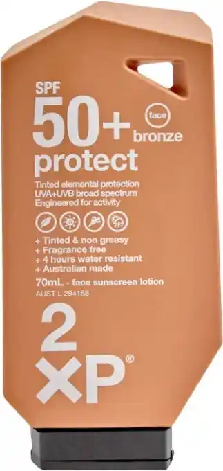 Coles 2XP SPF50+ Protect Bronze Face Sunscreen Lotion 70mL** offer
