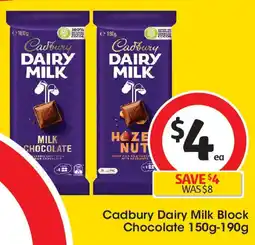 Coles Cadbury Dairy Milk Block Chocolate offer