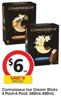Coles Connoisseur Ice Cream Sticks offer