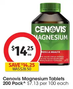 Coles Cenovis Magnesium Tablets offer