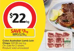 Coles Coles Australian Lamb Loin Chops offer