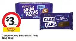 Coles Cadbury Cake Bars or Mini Rolls offer