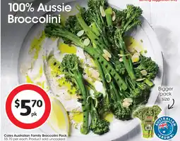 Coles Coles Australian Family Broccolini Pack offer