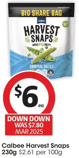 Coles Calbee Harvest Snaps offer