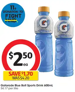 Coles Gatorade Blue Bolt Sports Drink offer