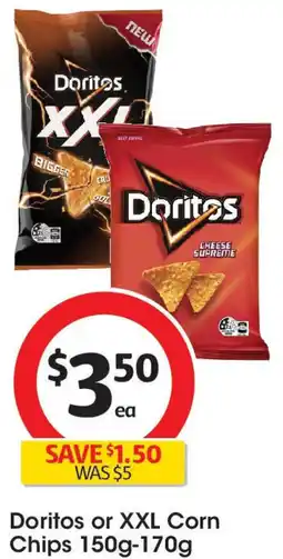 Coles Doritos or XXL Corn Chips offer