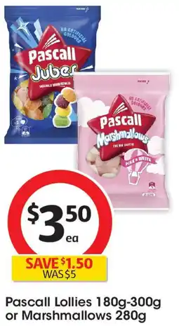 Coles Pascall Lollies or Marshmallows offer