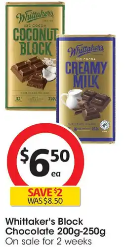 Coles Whittaker's Block Chocolate offer