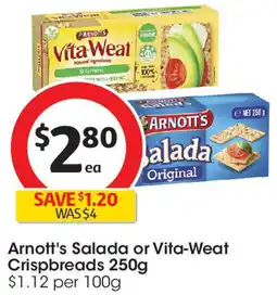 Coles Arnott's Salada or Vita-Weat Crispbreads offer